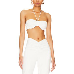 Nbd 'Inara' White Halterneck Top Size S